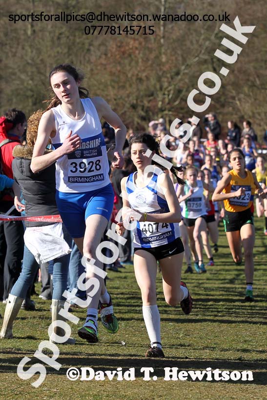Girls under-15s Inter Counties Cross Country,  Cofton Park, Birmingham. Photo: David T. Hewitson/Sports for All Pics